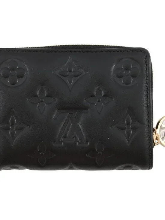 Louis Vuitton Bifold Wallet Lamb Leather Monogram Pattern Noir Black - Picture 3 of 10